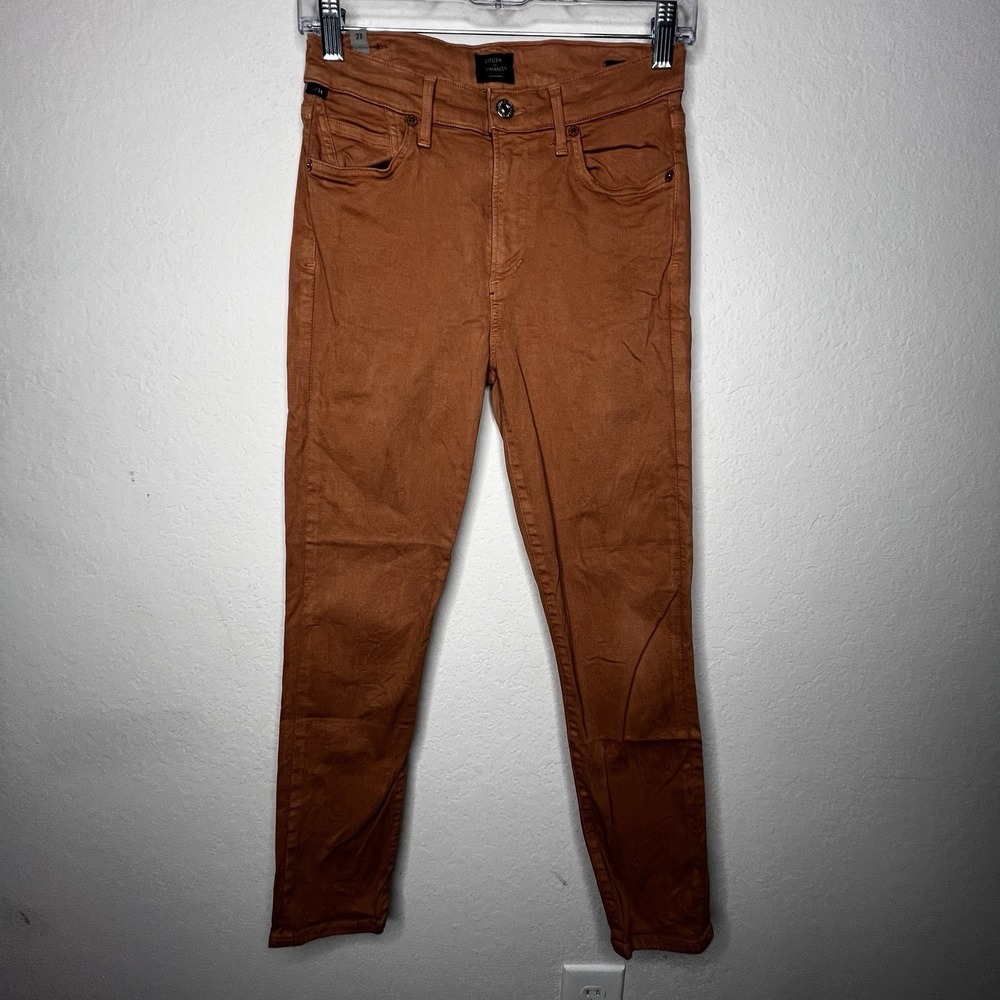 Citizens Of Humanity Women's Jeans Rocket Crop High Rise Skinny 27 Burnt Orange